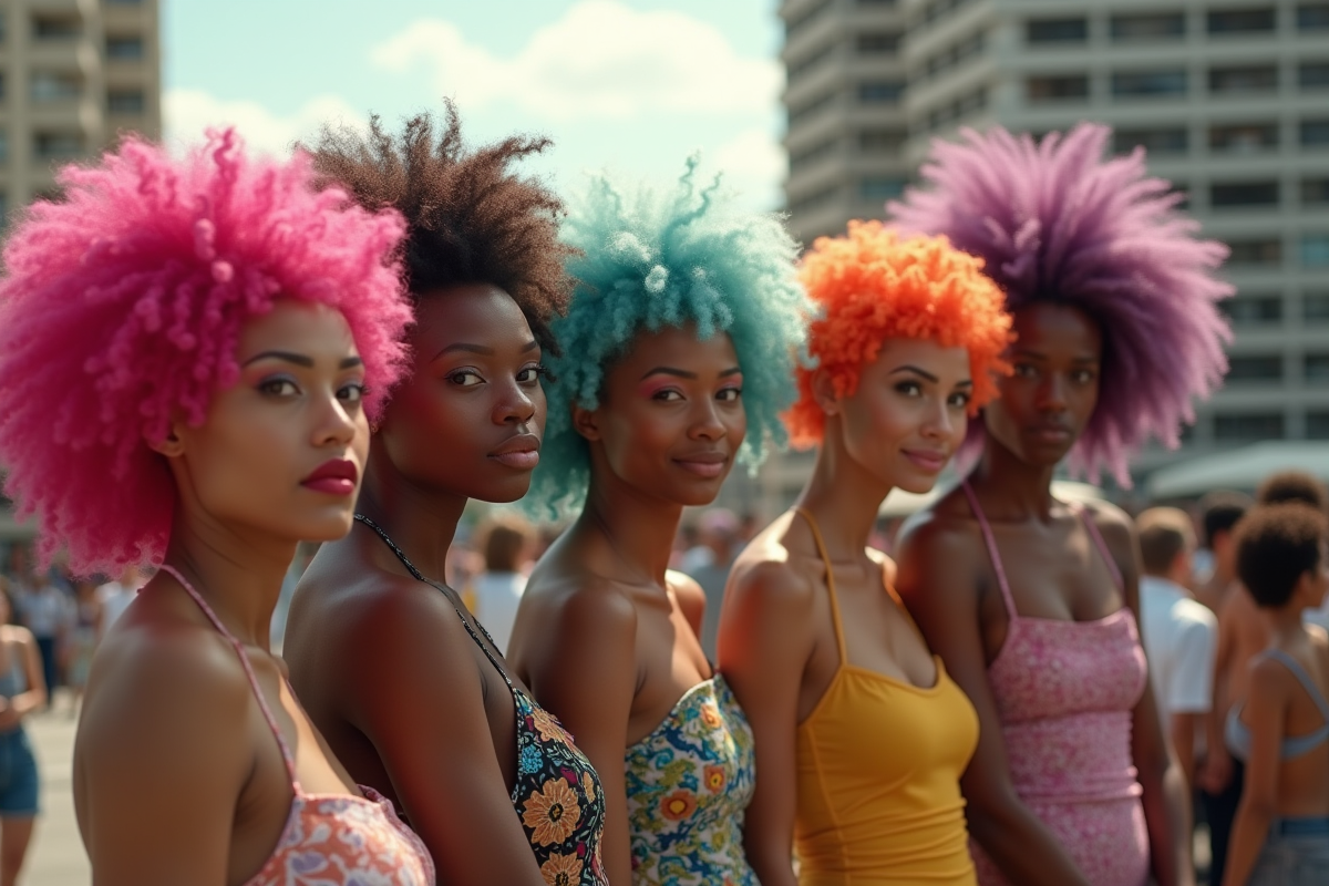 cheveux colorés